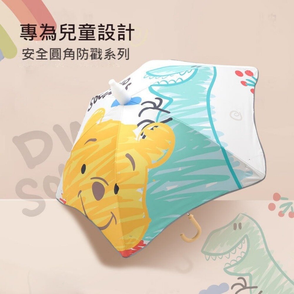 傘套款兒童圓角長柄傘 兒童安全雨傘 防水伸縮傘套 夜間反光 防戳園角 黑膠防曬 小學幼稚園 送禮-圖片-5