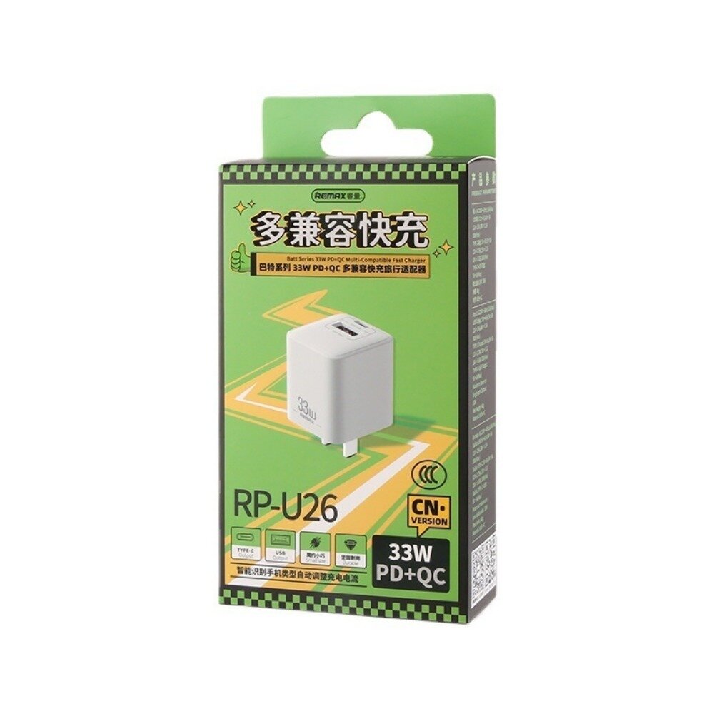 33W迷你快速充電器 旅行手機充電器 USB+TypeC雙口充電器 PD100W一對三充電線 送禮-圖片-8