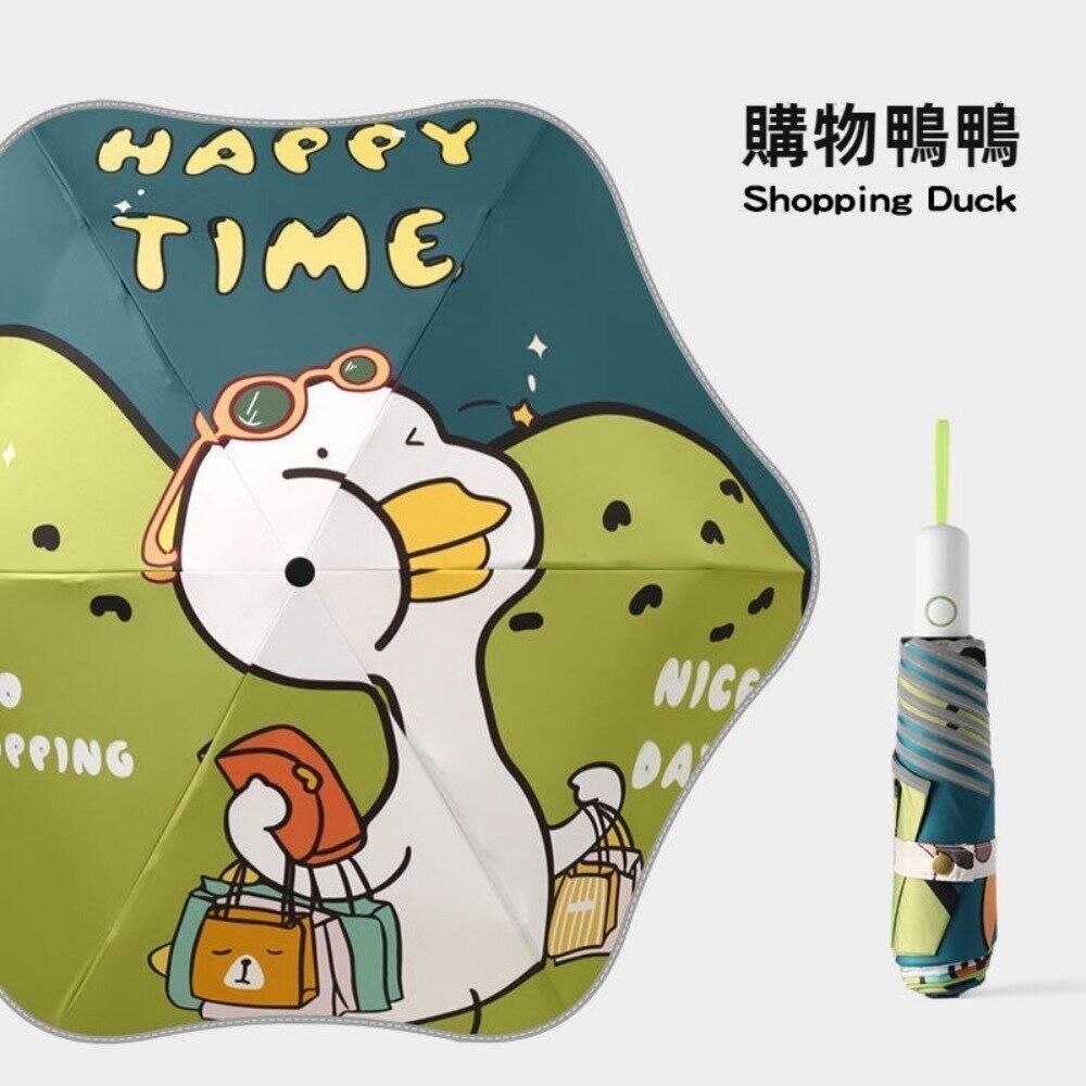 兒童圓角安全自動傘 全自動防回彈 夜間反光 圓角防戳傷 安全節節收 防曬晴雨傘 送禮-圖片-9
