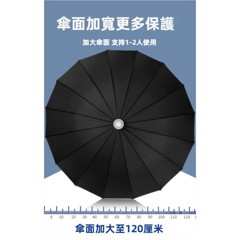 十六骨雙人超大防水套雨傘 防風堅固雨傘 自帶防水套 拐杖傘 雙人傘 晴雨傘 汽車傘 送禮-圖片-1