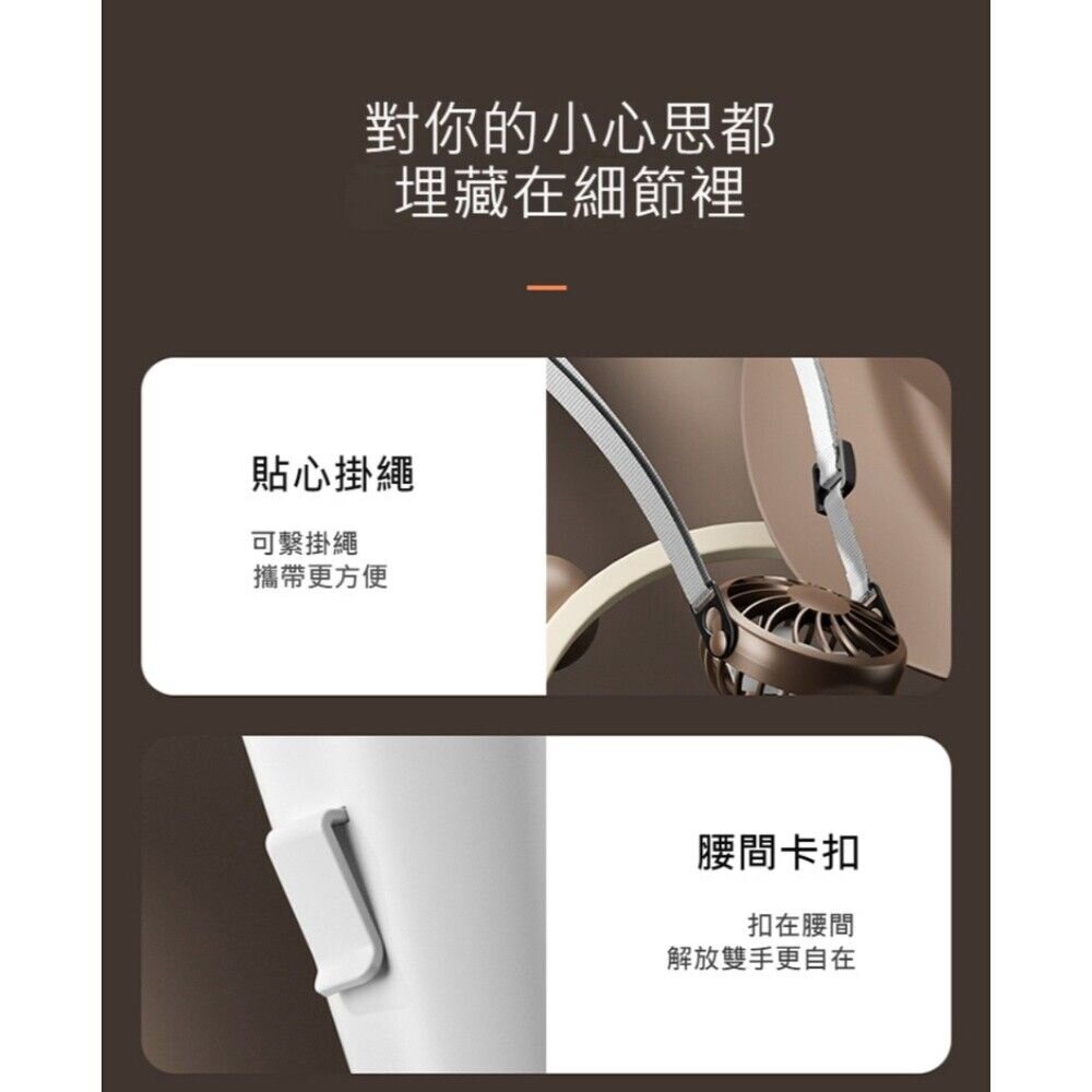 新款手持摺疊掛脖風扇 小風扇 數顯螢幕 掛脖 折疊 usb充電 送禮-圖片-11