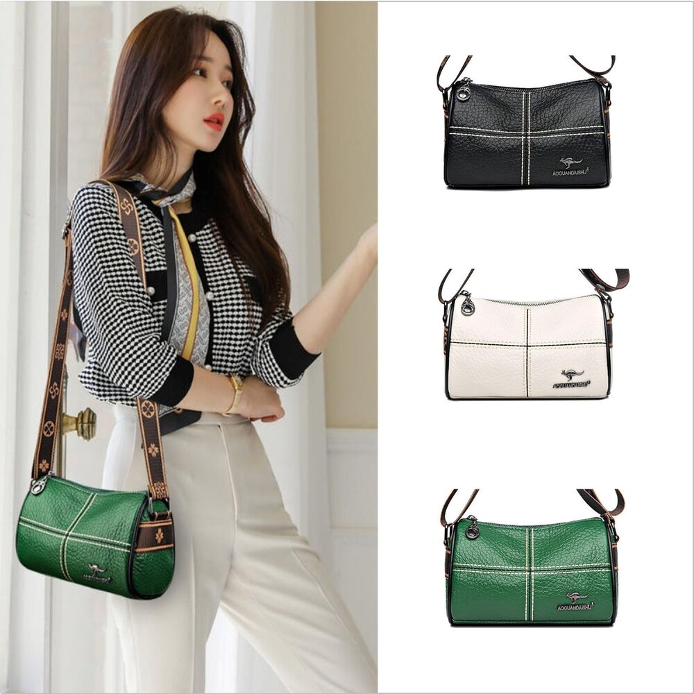 時尚真皮單肩圓筒包斜背包斜跨包包包簡約百搭禮物送禮