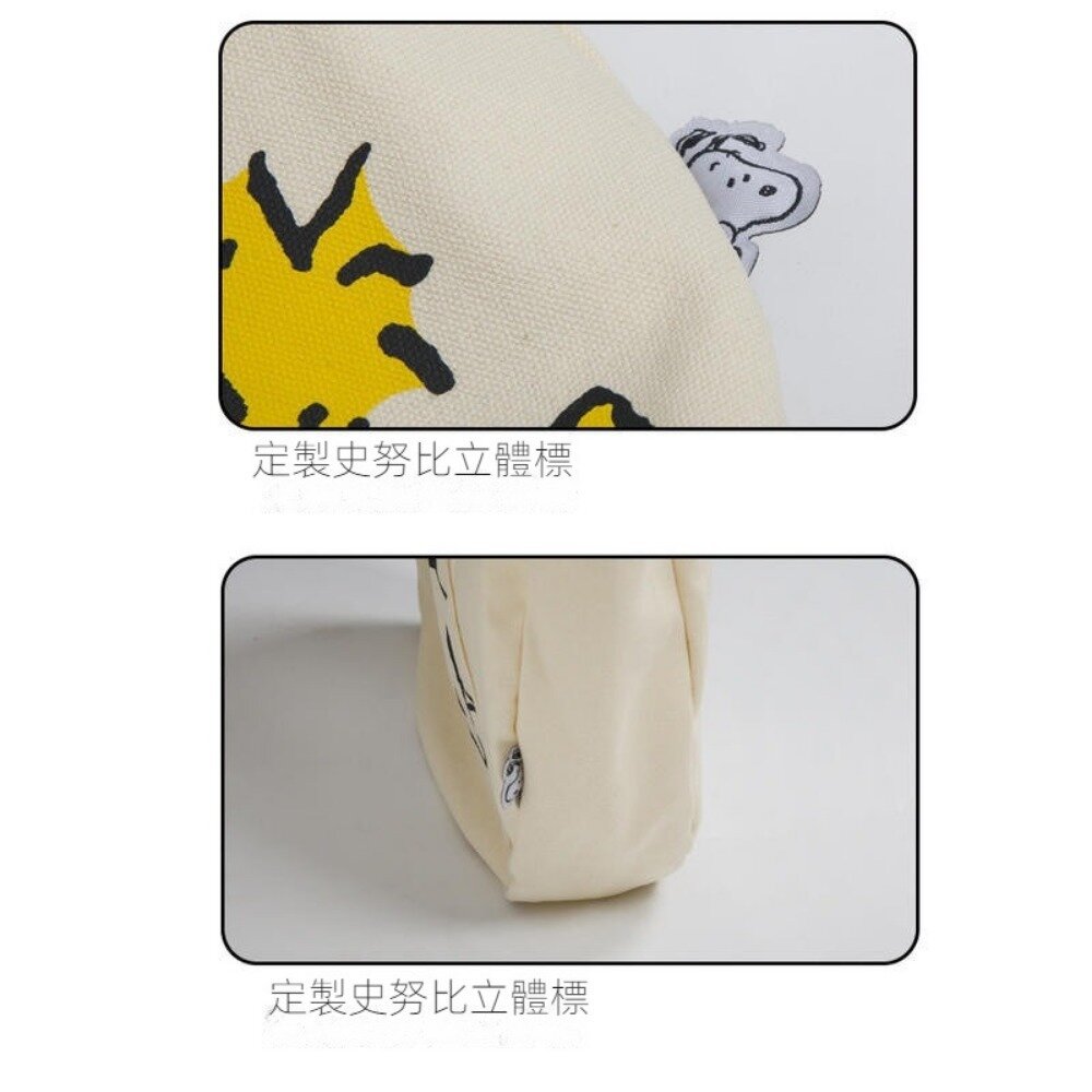 史努比卡通大容量休閒帆布袋 百搭單肩包 托特包 包包女 ins Snoopy平行輸入 送禮 送禮-圖片-8