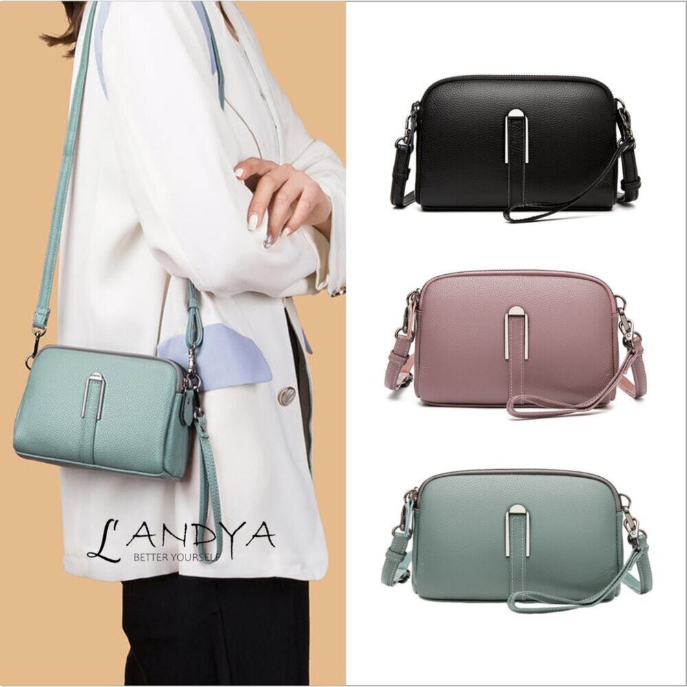 時尚真皮菱格紋單肩包 斜挎小包包 軟皮手拿包 時尚百搭 休閒手拿包 頭層牛皮 斜挎包女 送禮-圖片-7
