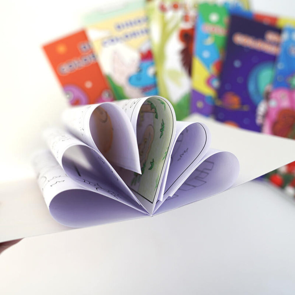 兒童派對著色本套組 每組8本 畫畫本 點點畫本 卡通塗鴉畫畫書 繪畫啟蒙 派對 送禮-圖片-1