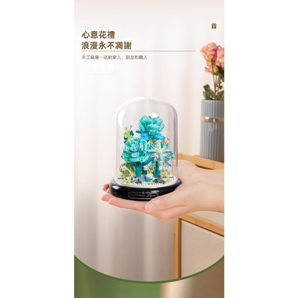 手作永生花禮 療癒系桌面擺飾 手工DIY花藝拼裝 創意禮物 真心意手作禮物 送禮-圖片-4