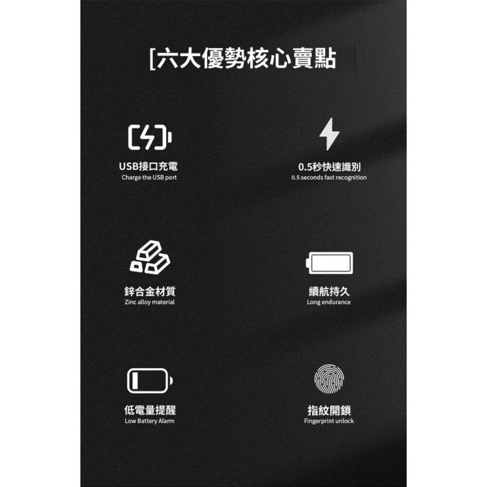 高科技智慧指紋鎖 學生櫃子 健身房 防水指紋鎖 財務銀行抽屜 智慧指紋掛鎖 送禮-圖片-8