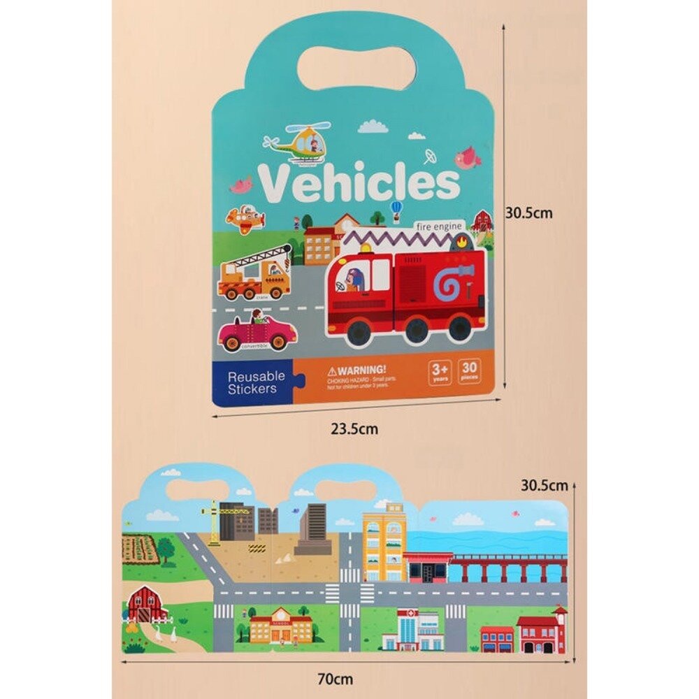 兒童益智反覆貼紙書 兒童啟蒙 早教寶寶 動手動腦 益智玩具 送禮-圖片-4