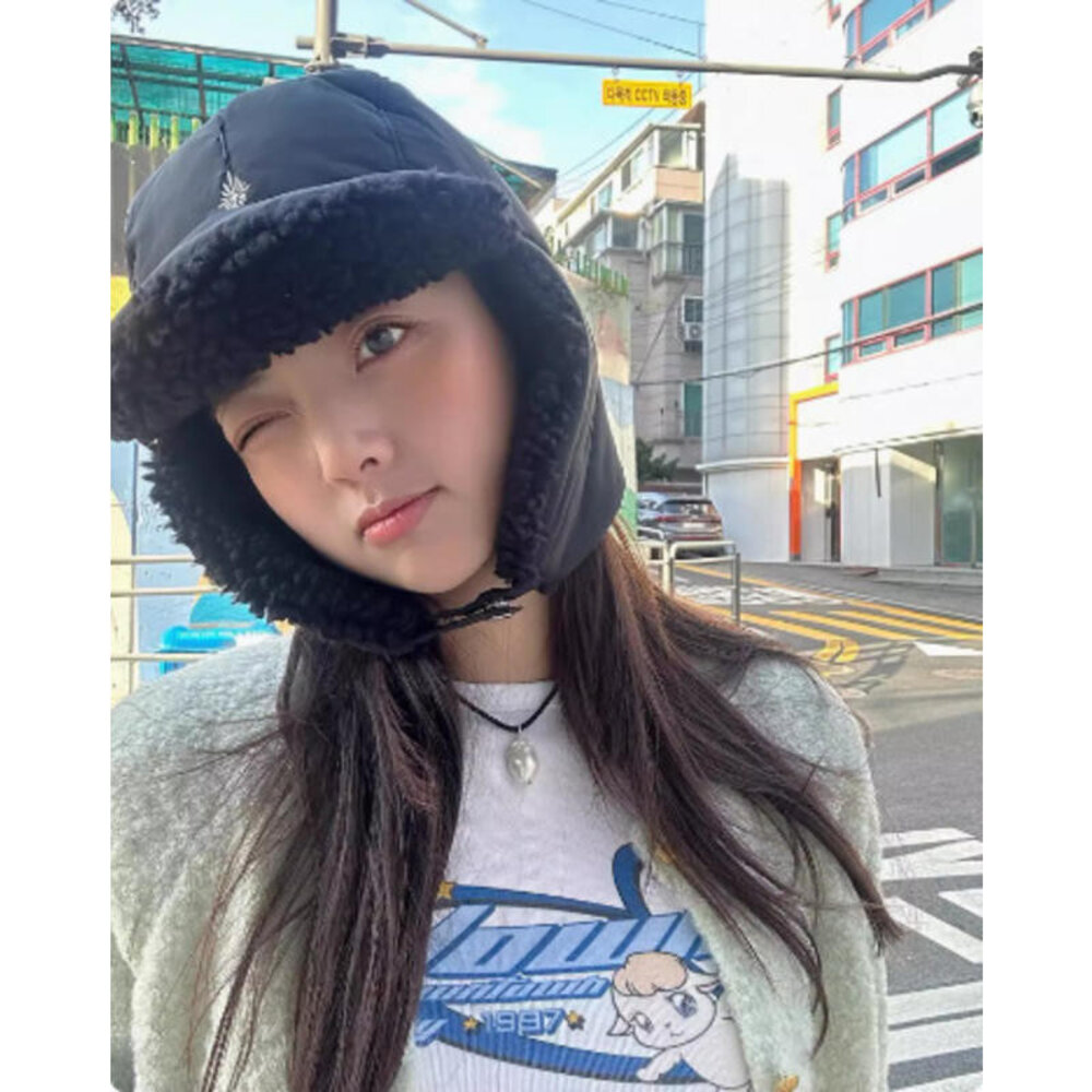 羽絨保暖帽 休閒時尚個性 羽絨雷鋒帽 女保暖 羽絨護耳帽 可愛 騎行防寒 飛行員帽子 送禮-圖片-2