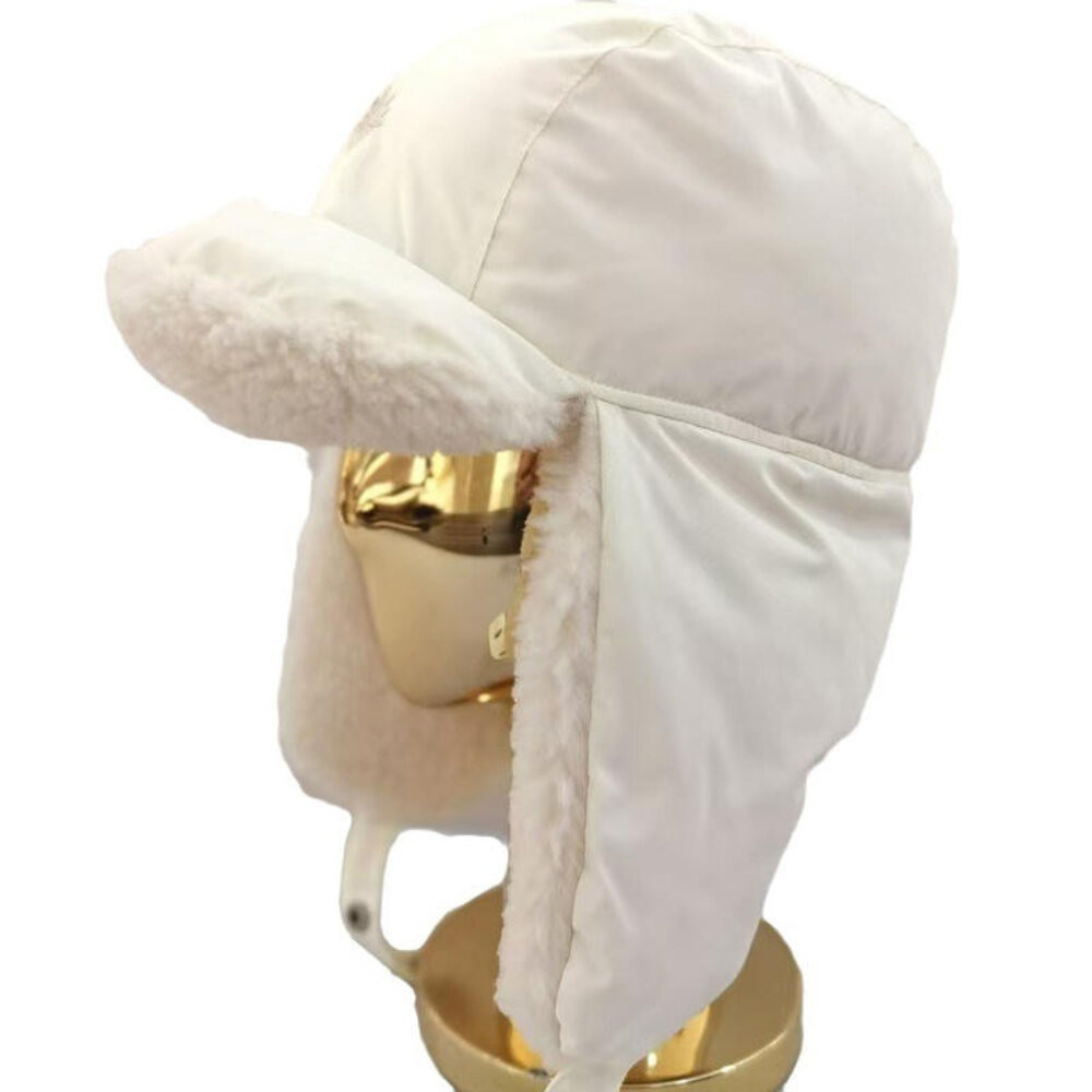 羽絨保暖帽 休閒時尚個性 羽絨雷鋒帽 女保暖 羽絨護耳帽 可愛 騎行防寒 飛行員帽子 送禮-圖片-3