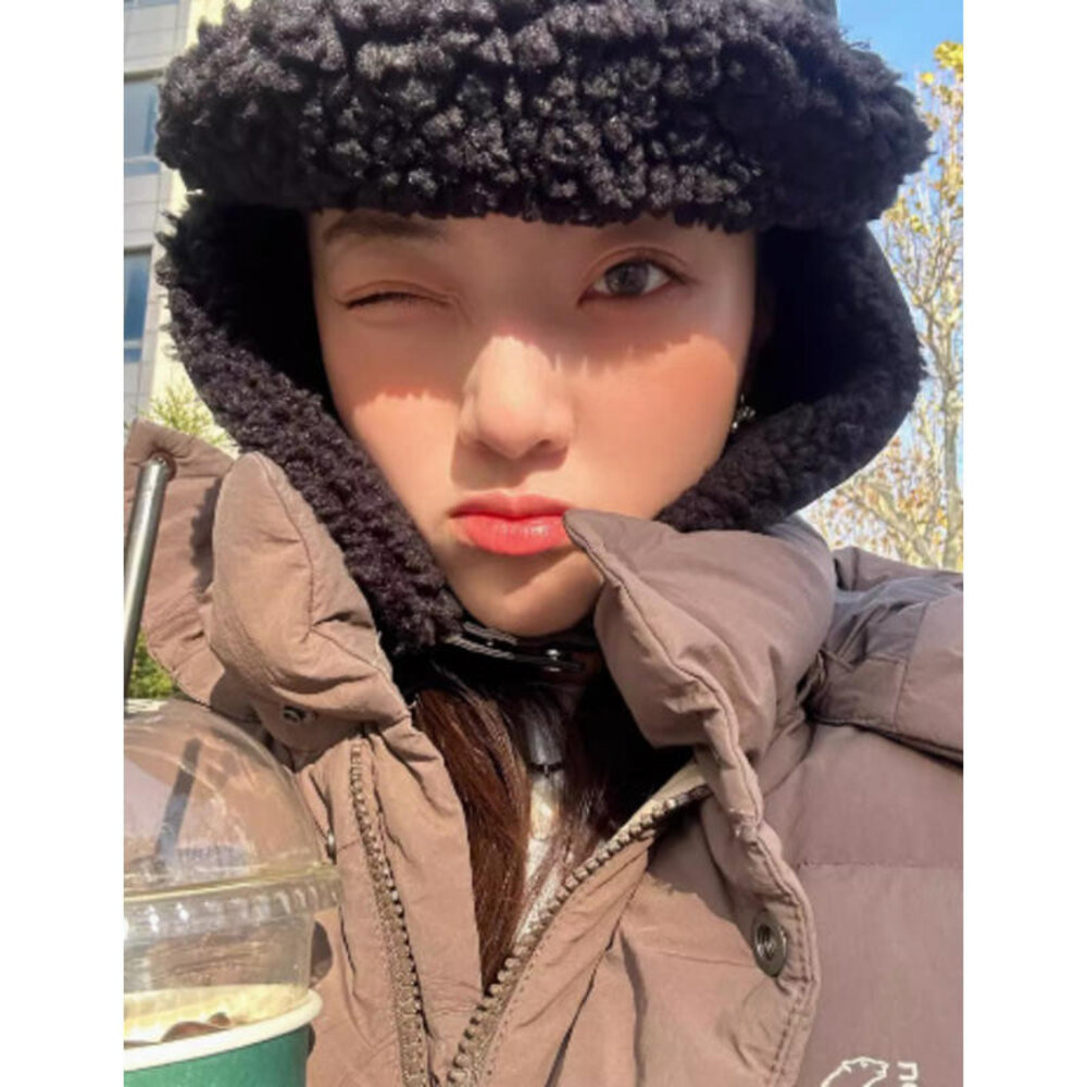 羽絨保暖帽 休閒時尚個性 羽絨雷鋒帽 女保暖 羽絨護耳帽 可愛 騎行防寒 飛行員帽子 送禮-圖片-5