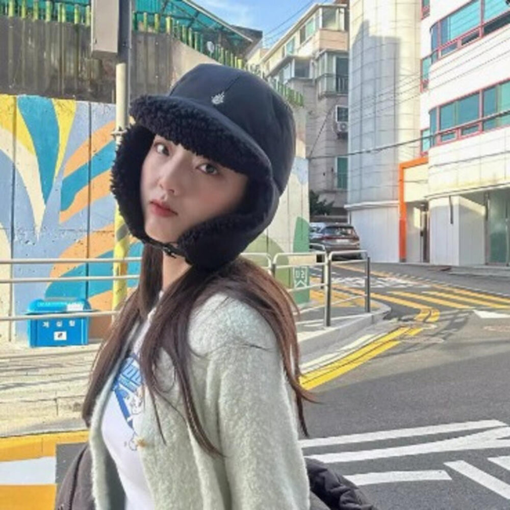 241115-00001-羽絨保暖帽 休閒時尚個性 羽絨雷鋒帽 女保暖 羽絨護耳帽 可愛 騎行防寒 飛行員帽子 送禮