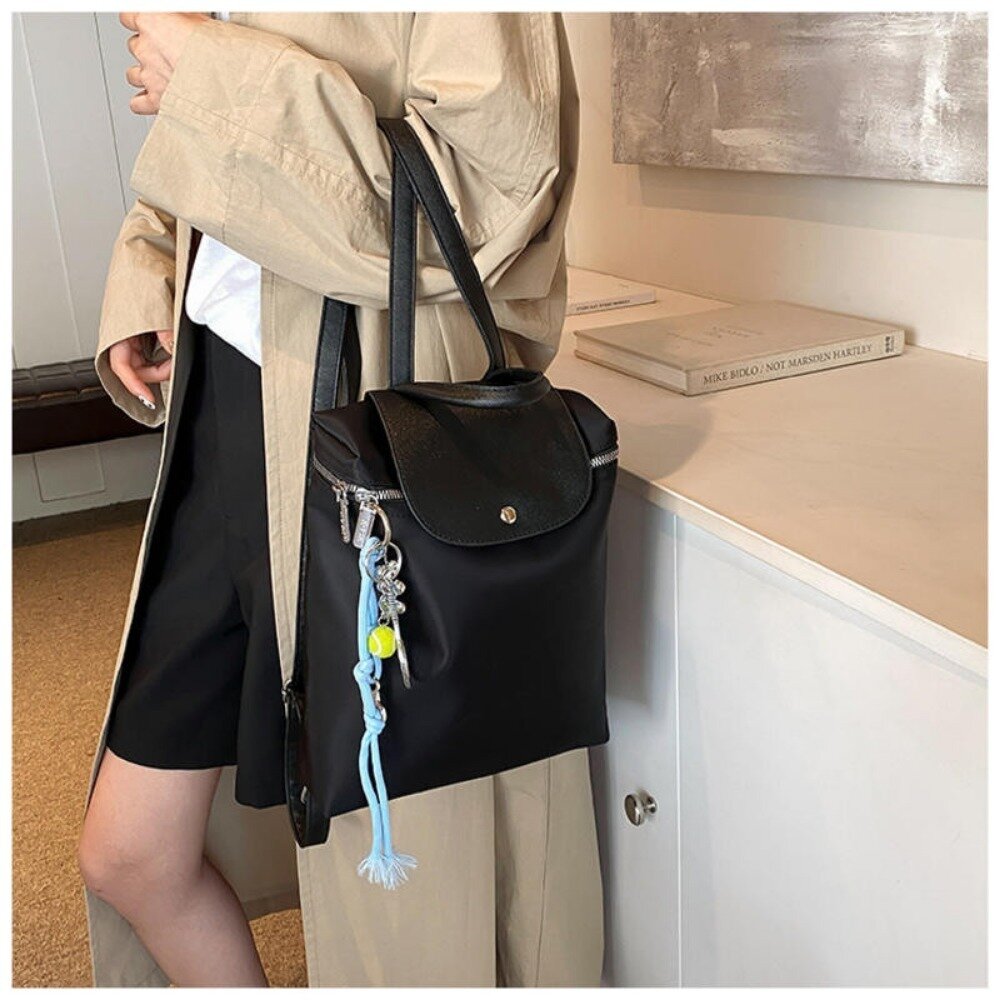 時尚耐磨雙肩小背包 女包 雙肩包 後背包 黑色包包 學生包 通勤包 休閒包 送禮-圖片-7