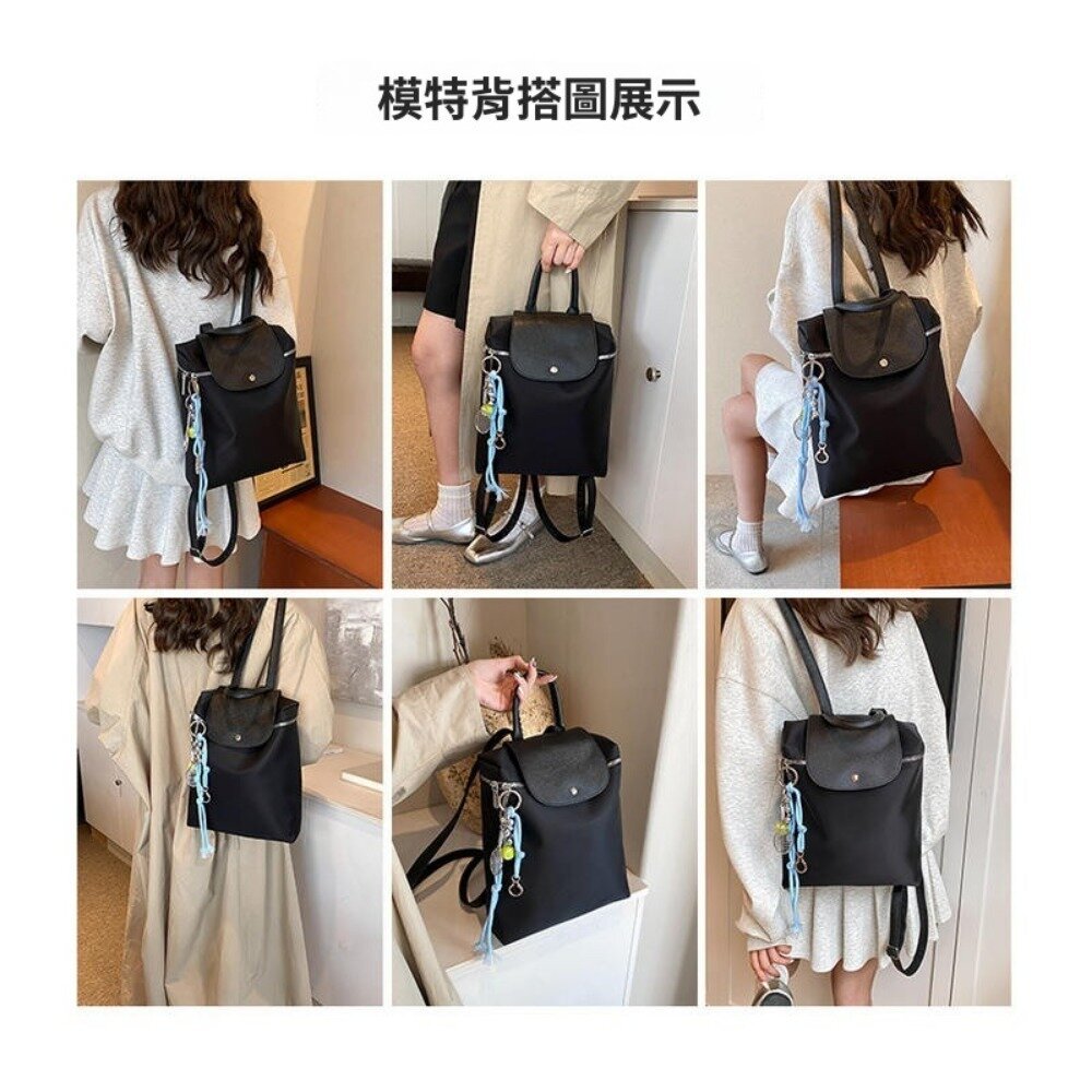 時尚耐磨雙肩小背包 女包 雙肩包 後背包 黑色包包 學生包 通勤包 休閒包 送禮-圖片-8