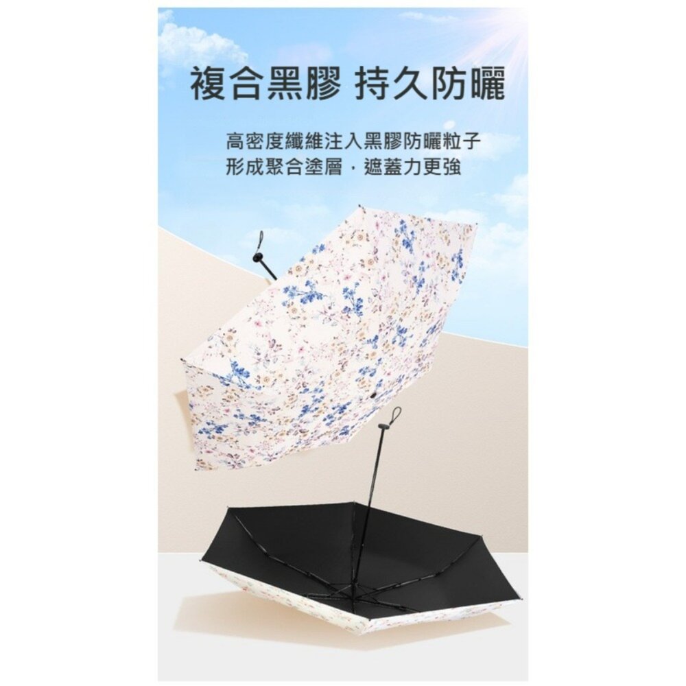 小清新碳纖維花卉羽毛傘 花朵晴雨傘 旅行雨具 輕便傘 輕巧便攜傘 送禮-圖片-3