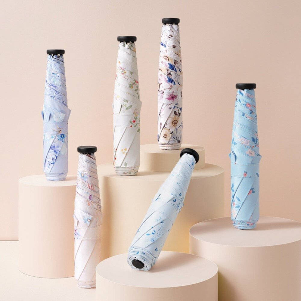 小清新碳纖維花卉羽毛傘 花朵晴雨傘 旅行雨具 輕便傘 輕巧便攜傘 送禮-圖片-8