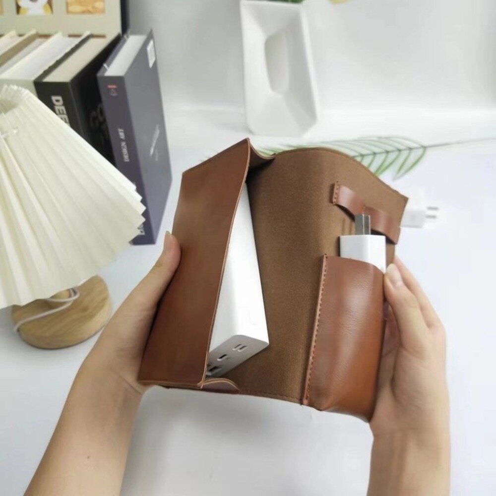 250316-00001-3C線材收納包 PU皮質 充電線收納 3C配件 手機配件 數據線收納 辦公小物 居家整理 送禮