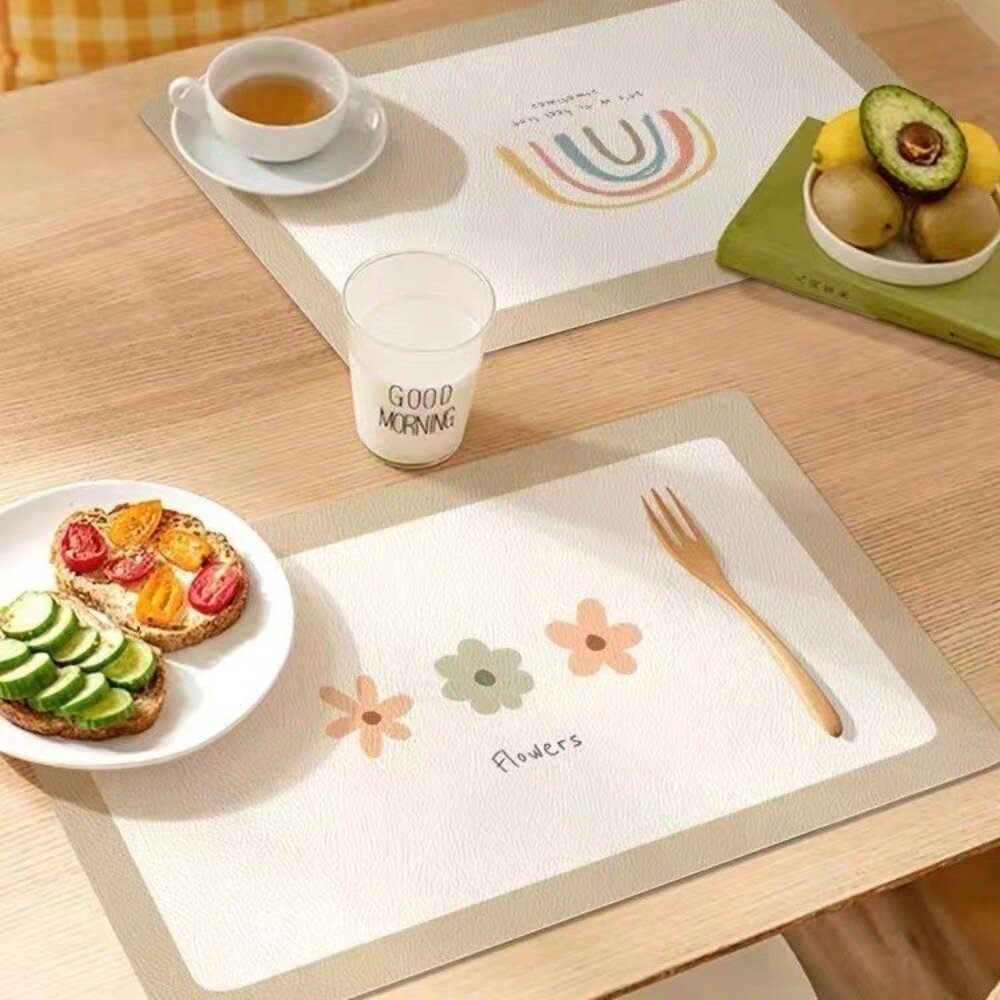北歐花朵餐桌墊 防水防油 隔熱碗碟碗墊 家用餐具墊 送禮-圖片-5