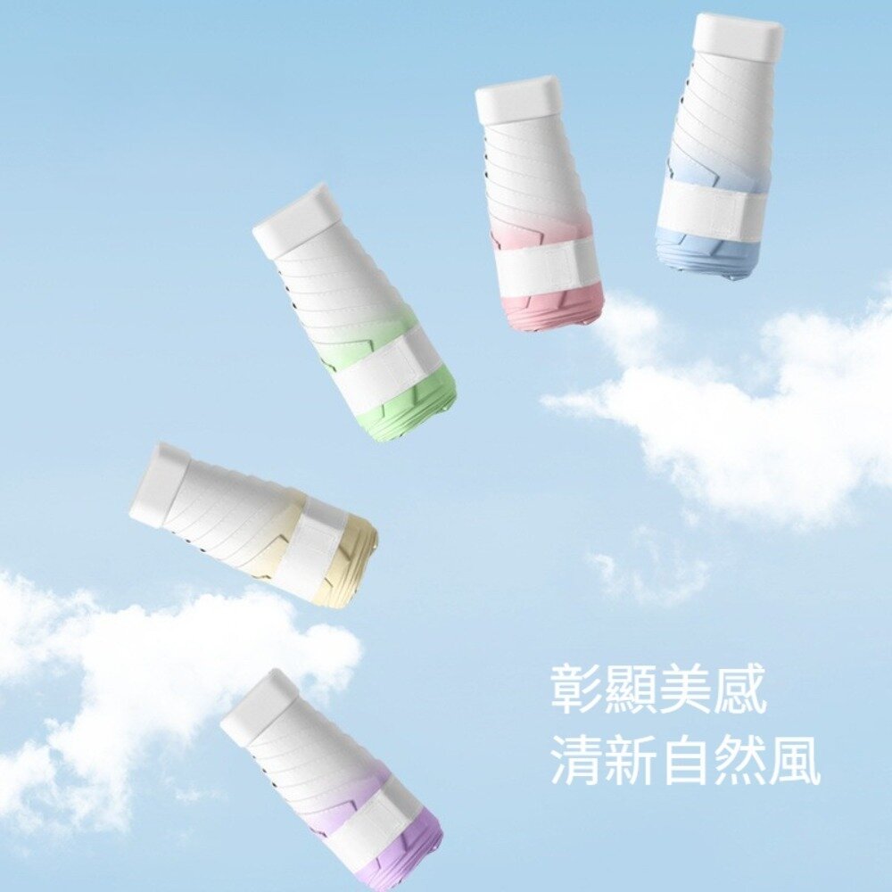 時尚漸層迷你口袋傘 六折漸變色雨傘 折疊傘 防曬傘 黑膠傘 晴雨兩用 加固加厚 送禮-圖片-1