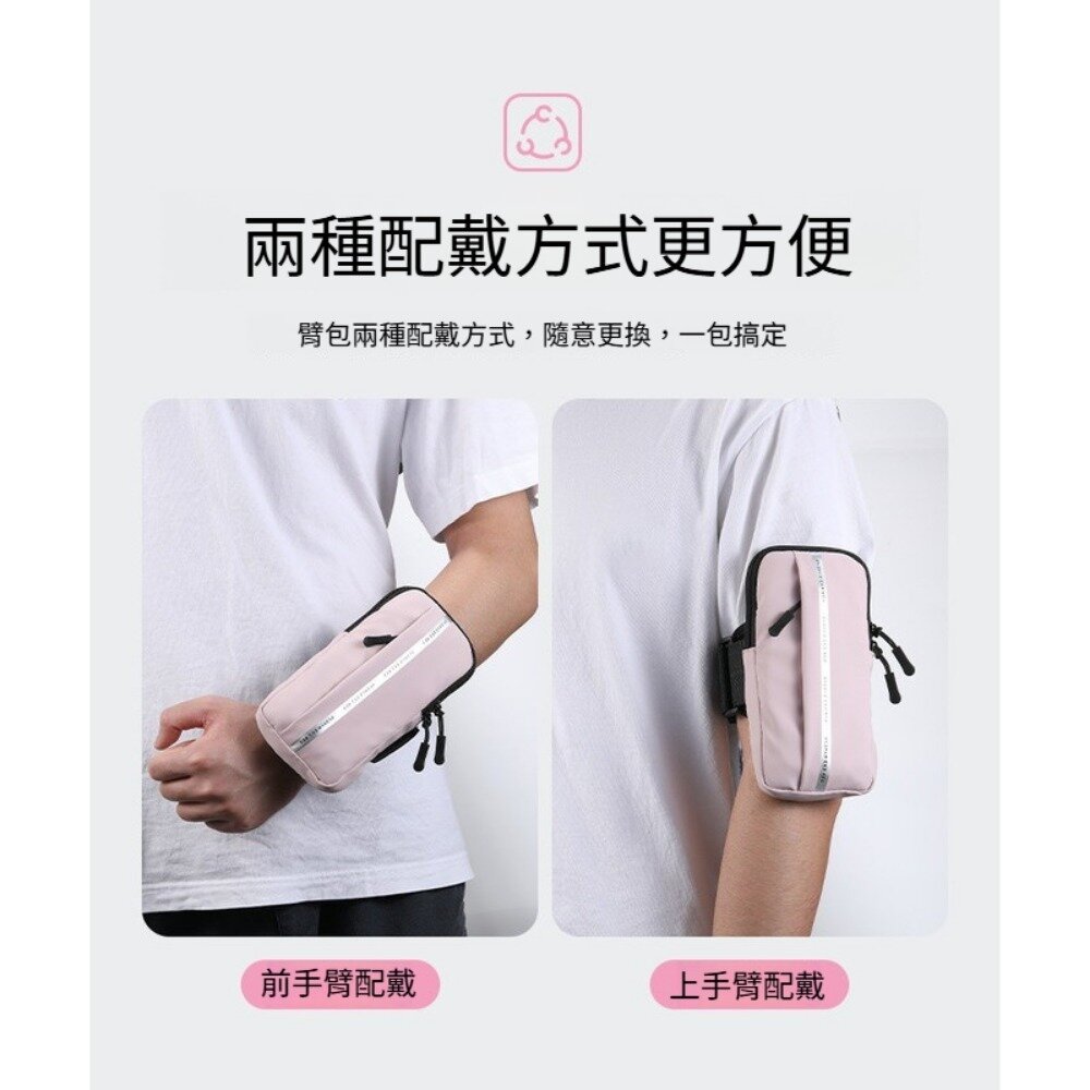 跑步手機臂包 運動健身 防潑水 男女款 手腕包 輕薄 手機袋 臂套 送禮-圖片-2