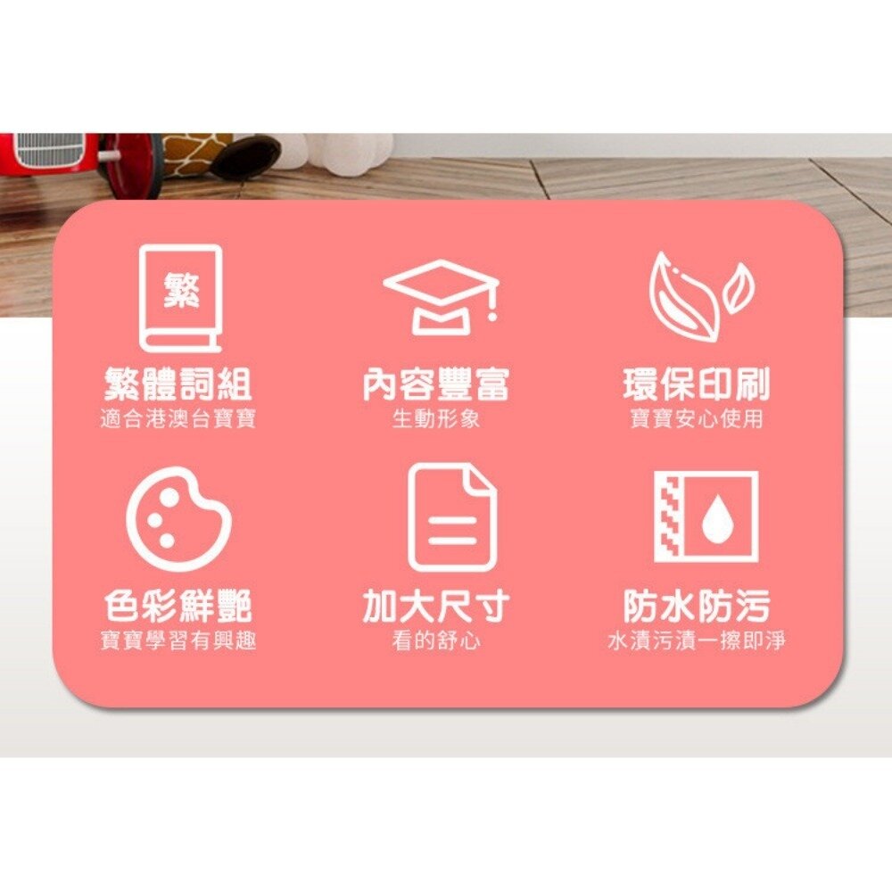 雙語兒童啟蒙認知海報組 幼兒早教掛圖 嬰幼兒啟蒙學習 繁體中文 中英雙語 防水防污 親子互動 認知海報 送禮-圖片-7