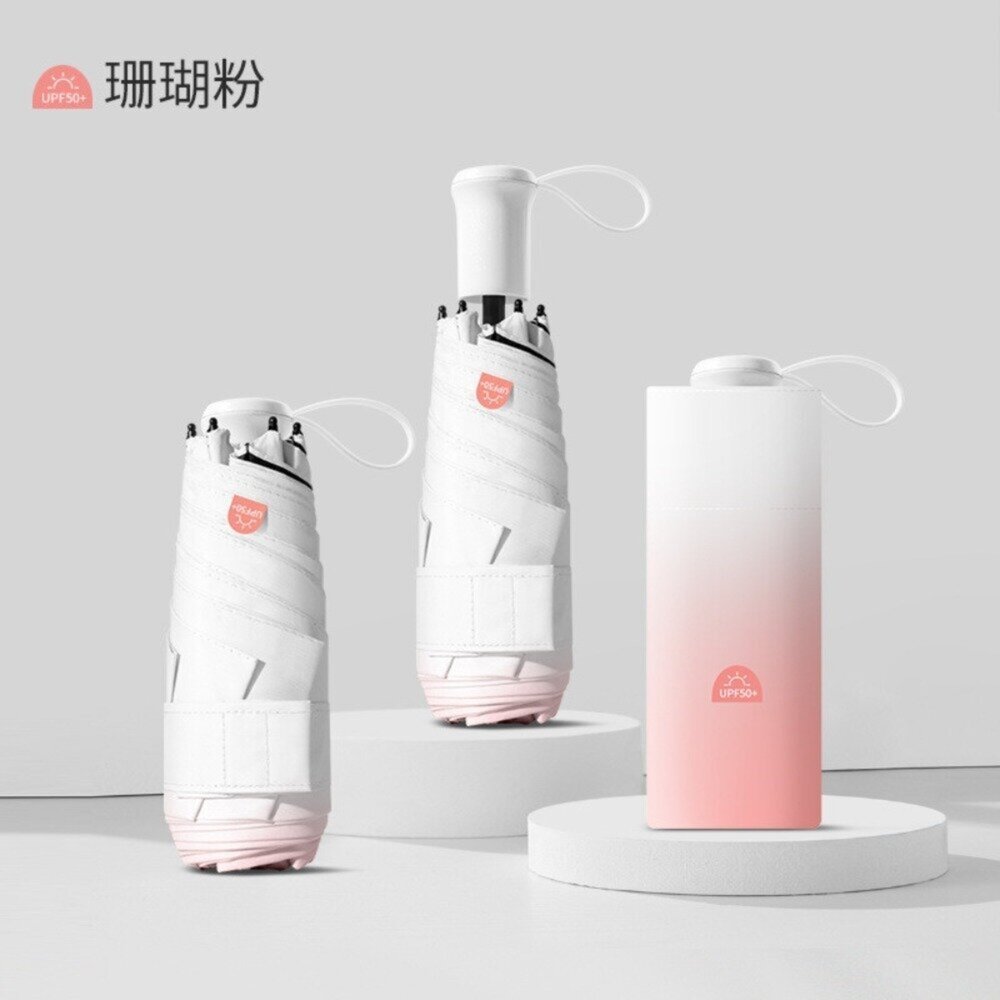 魔術藏手柄五折傘 MINI 漸變晴雨兩用傘 防曬傘 輕巧便攜 魔術手柄 防風傘 防紫外線 送禮-圖片-10
