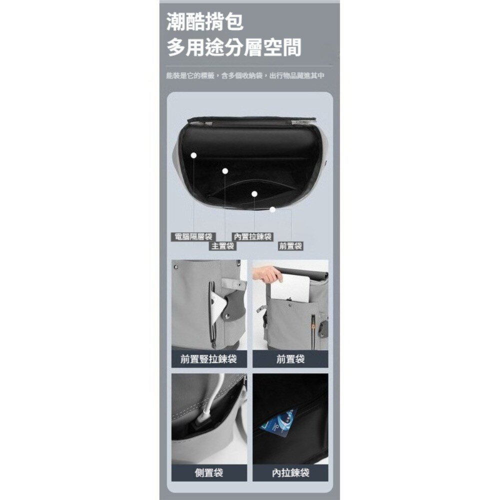 潮男防水大容量雙肩包 大容量防潑水後背包 電腦背包 旅行背包 休閒背包 學生背包 上班族 送禮-圖片-2