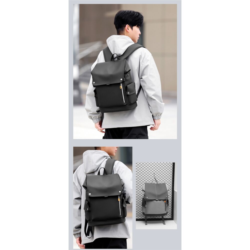 潮男防水大容量雙肩包 大容量防潑水後背包 電腦背包 旅行背包 休閒背包 學生背包 上班族 送禮-圖片-3