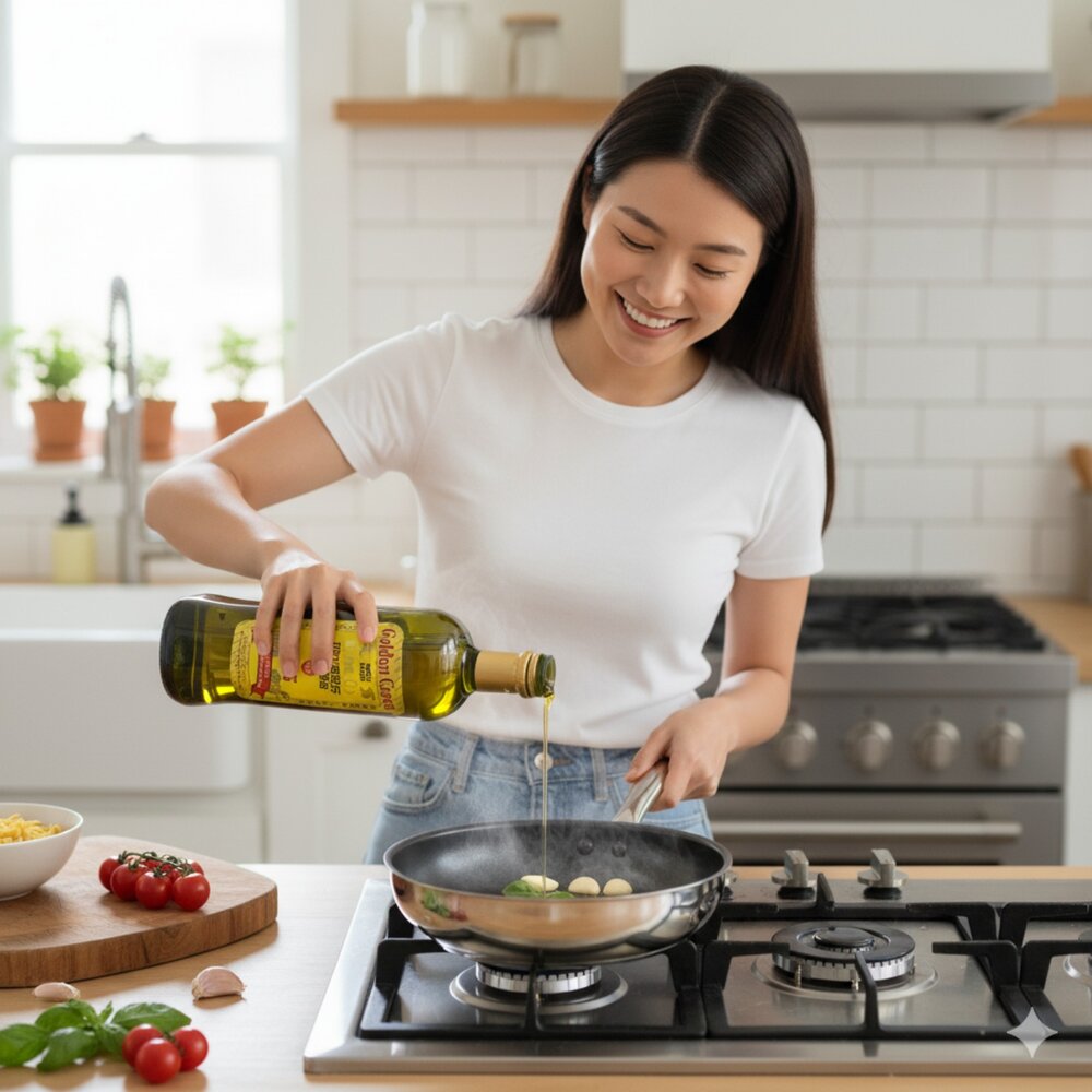 囍瑞BIOES>西班牙純級橄欖油750ml 健康食用油 進口橄欖油 發煙點210°C 煎炒炸烤適用 油嘴設計 送禮-圖片-2