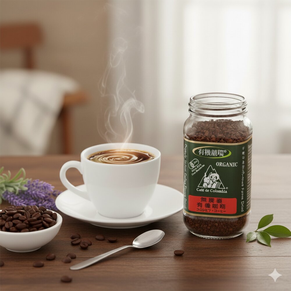 【囍瑞BIOES】有機阿拉比卡即溶咖啡 阿拉比卡 100g 日本/歐盟/美國有機認證 BIO-GREEN 低咖啡因 送禮-圖片-2