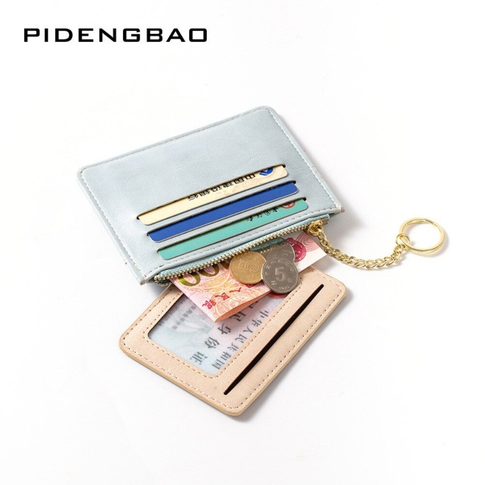 多功能皮革卡夾零錢包 可拆卸兩用錢包卡包 女用錢包 多功能小錢包 零錢包 cardbag 輕巧 時尚 送禮-圖片-4