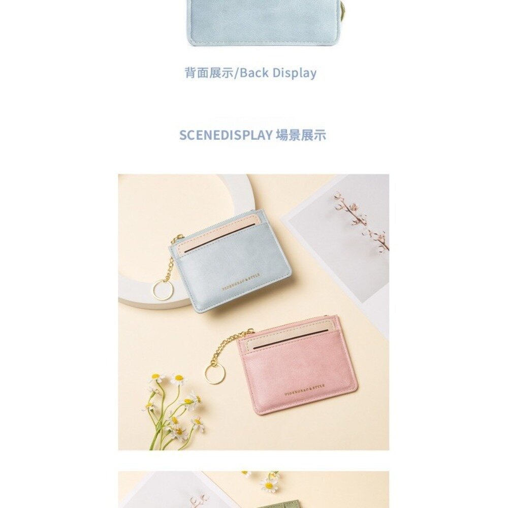 多功能皮革卡夾零錢包 可拆卸兩用錢包卡包 女用錢包 多功能小錢包 零錢包 cardbag 輕巧 時尚 送禮-圖片-8