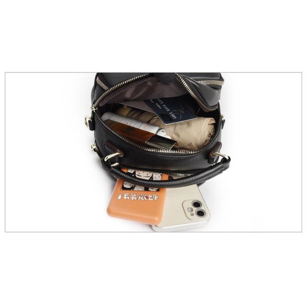 高雅真皮袋鼠蘋果包 油蠟皮革手提包 斜背包 小包 女包 優雅氣質背包 送禮-圖片-6