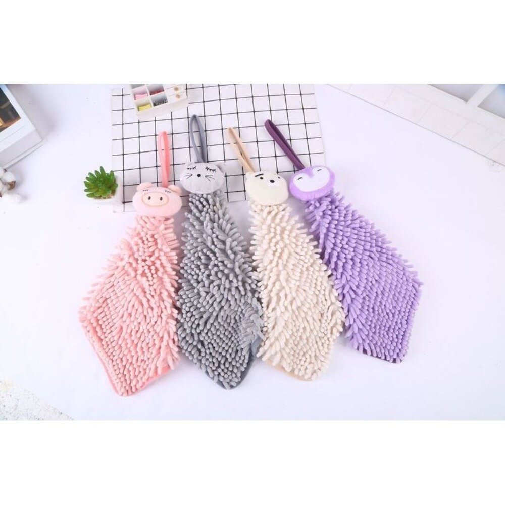 卡通強吸水擦手巾 動物頭擦手巾 廚房掛式擦手巾 卡通擦手巾 強吸水擦手巾 送禮-圖片-5