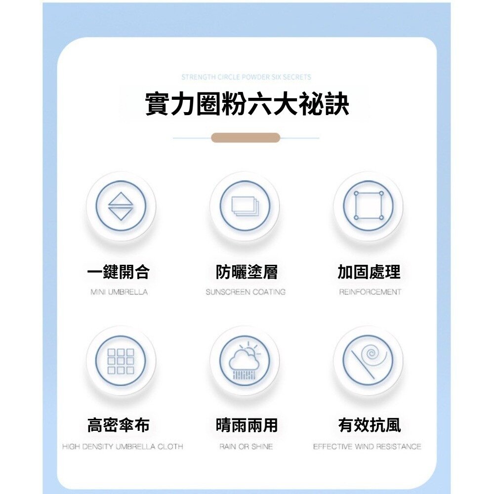 安全防回彈超輕自動傘 羽毛傘 防曬傘 摺疊傘 超輕纖維傘 遮陽傘 晴雨傘 送禮-圖片-4