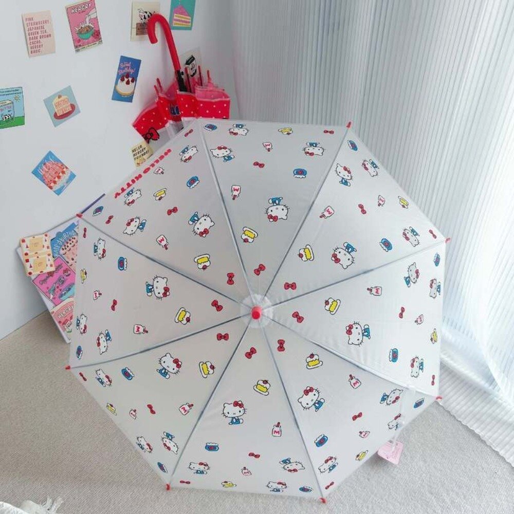 三麗鷗長柄傘 雨傘 兒童雨傘 學生傘 凱蒂貓 玉桂狗 蠟筆小新 可愛雨傘 平行輸入 送禮-圖片-3