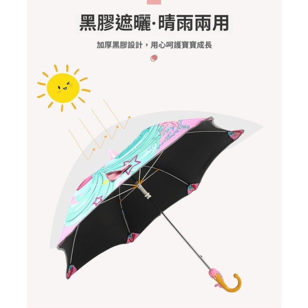 圓角反光防水套兒童雨傘 圓角防戳兒童雨傘 兒童雨傘 晴雨傘 冰淇淋 禮物 送禮 送禮-圖片-1