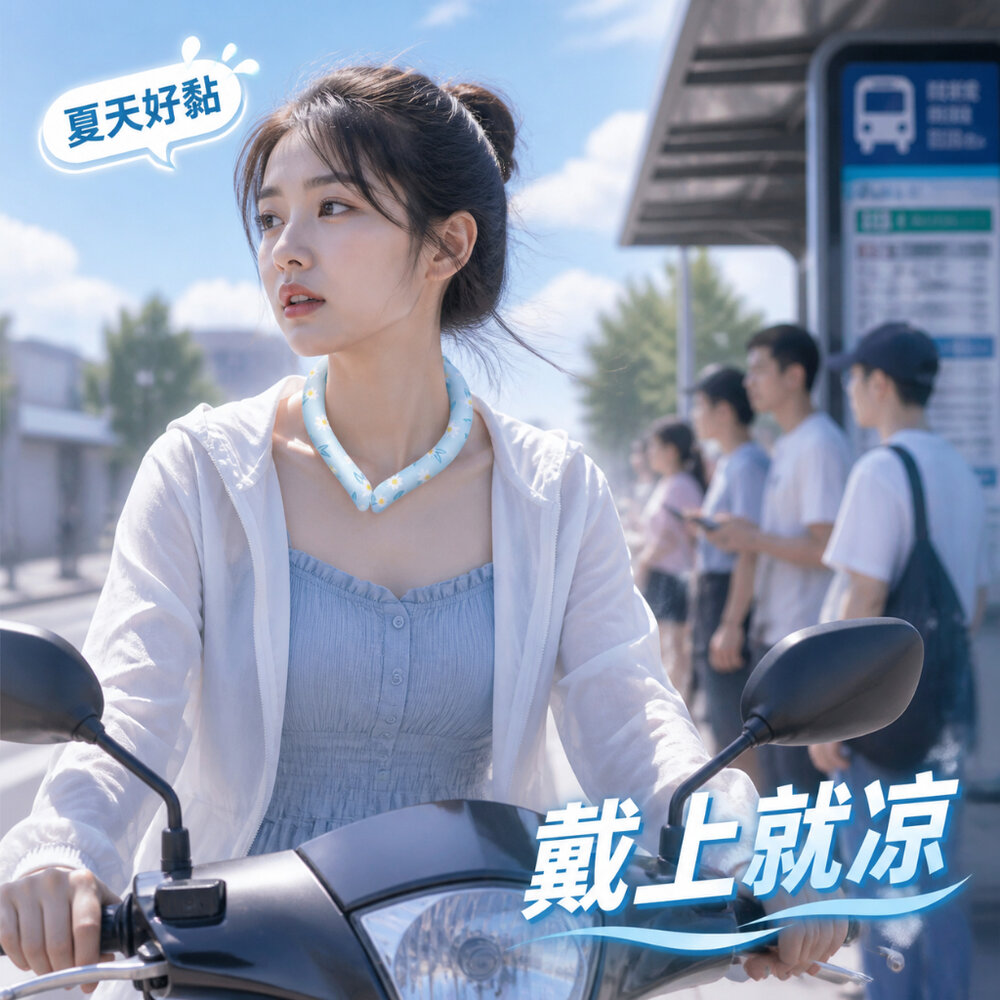 日式環保涼感冰項圈 PCM冰頸圈 降溫神器 戶外防暑 28度自動結冰 物理涼感脖圈 可水洗重複使用 輕量便攜 送禮-圖片-3