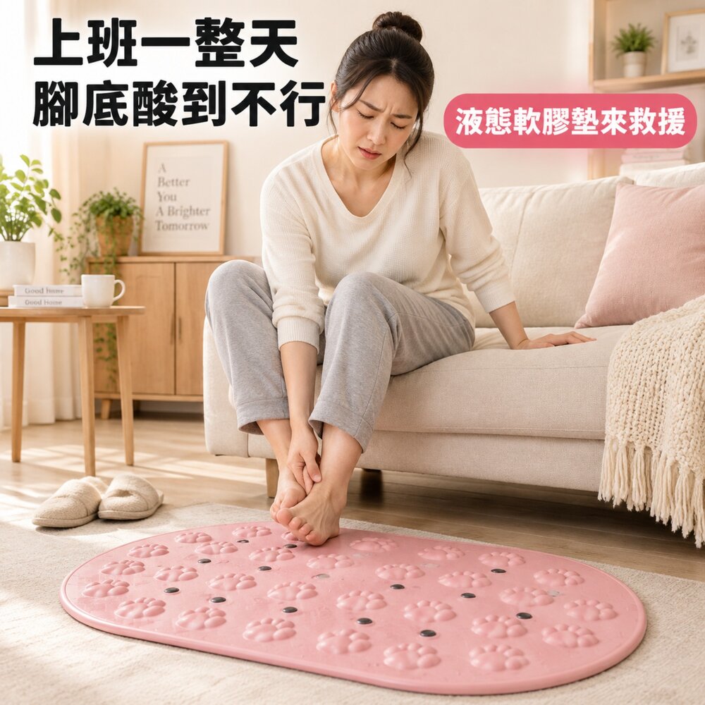 液態軟膠超慢跑墊 足底按摩墊 居家運動 舒壓放鬆 健身禮物 高觸感薄墊 送禮-圖片-3