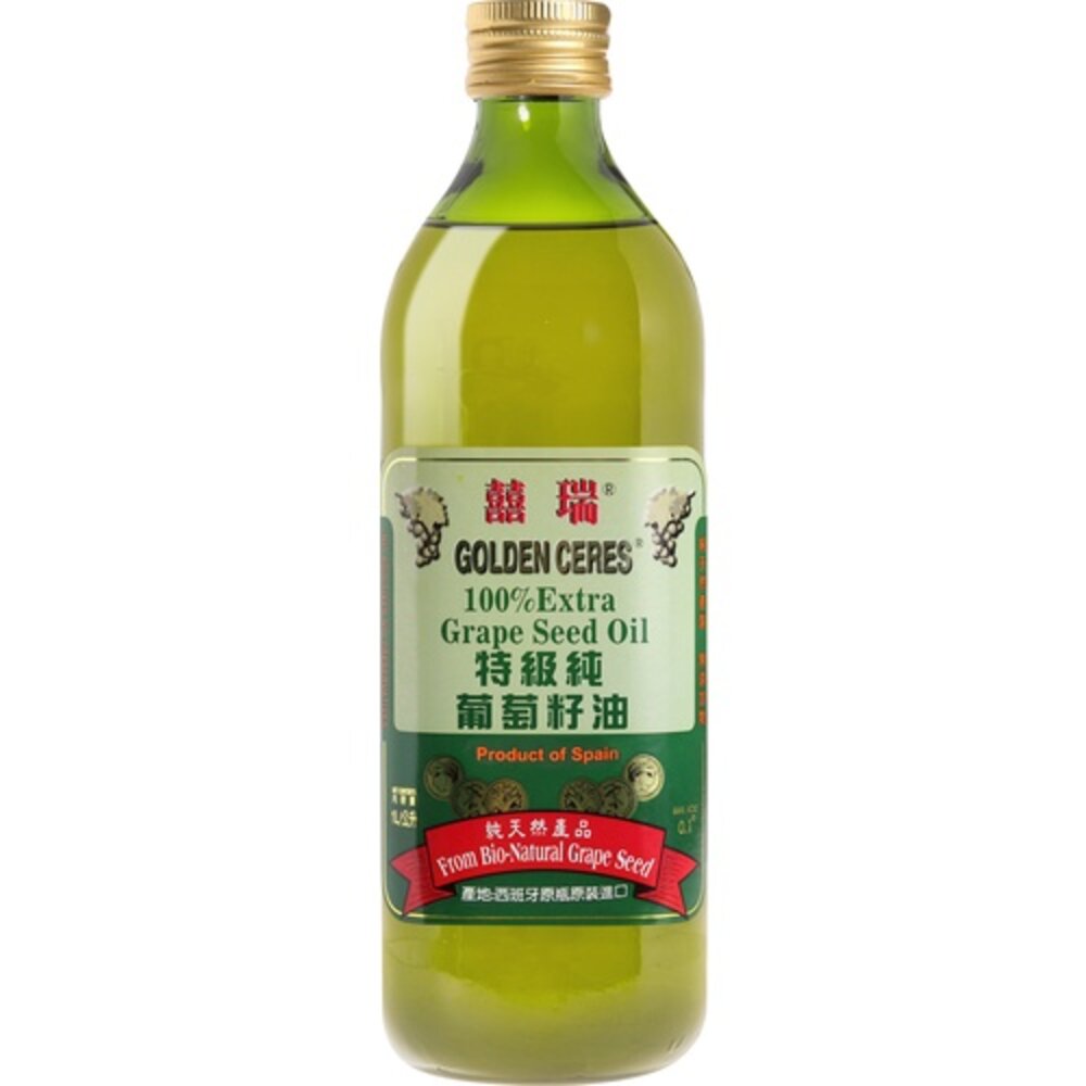 【囍瑞BIOES】特級100%葡萄籽油1L 高發煙點 高溫煎煮炒炸料理 花青素OPC 送禮-圖片-1