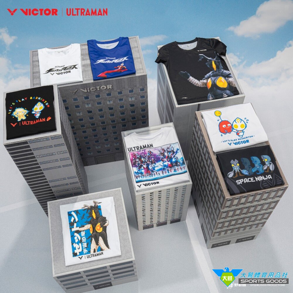 超人力霸王 聯名 勝利 VICTOR x ULTRAMAN T-504UTM T-504JRUTM 聯名針織T恤 針織童-圖片-6