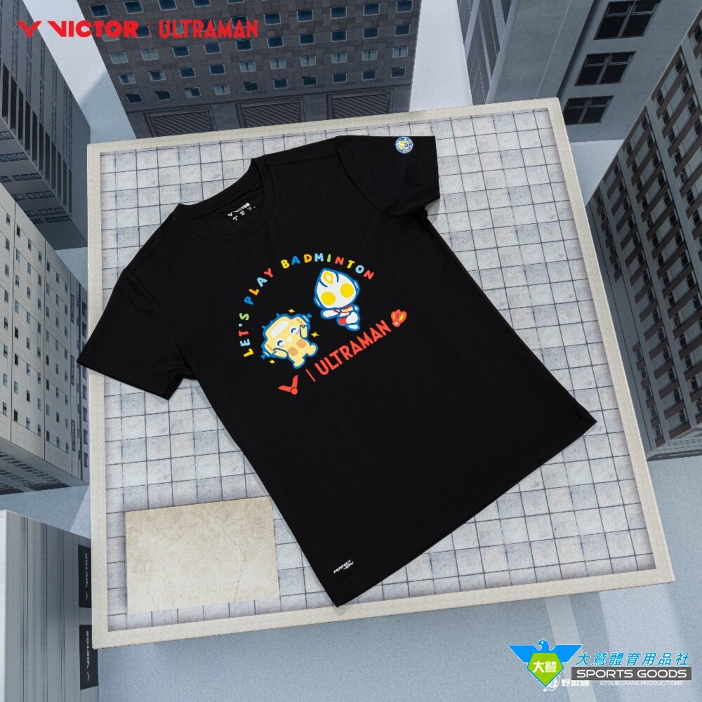 超人力霸王 聯名 勝利 VICTOR x ULTRAMAN T-504UTM T-504JRUTM 聯名針織T恤 針織童-圖片-7