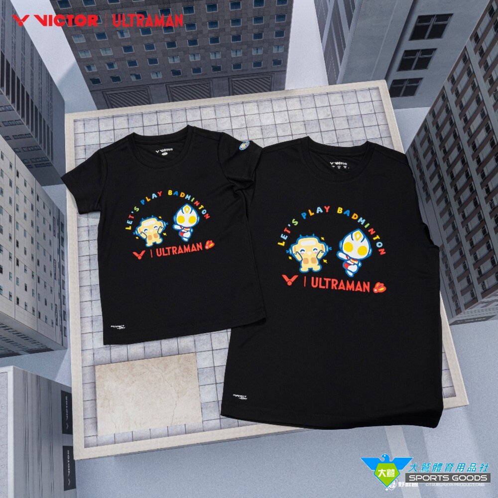 超人力霸王聯名勝利VICTORxULTRAMANT-504UTMT-504JRUTM聯名針織T恤針織童