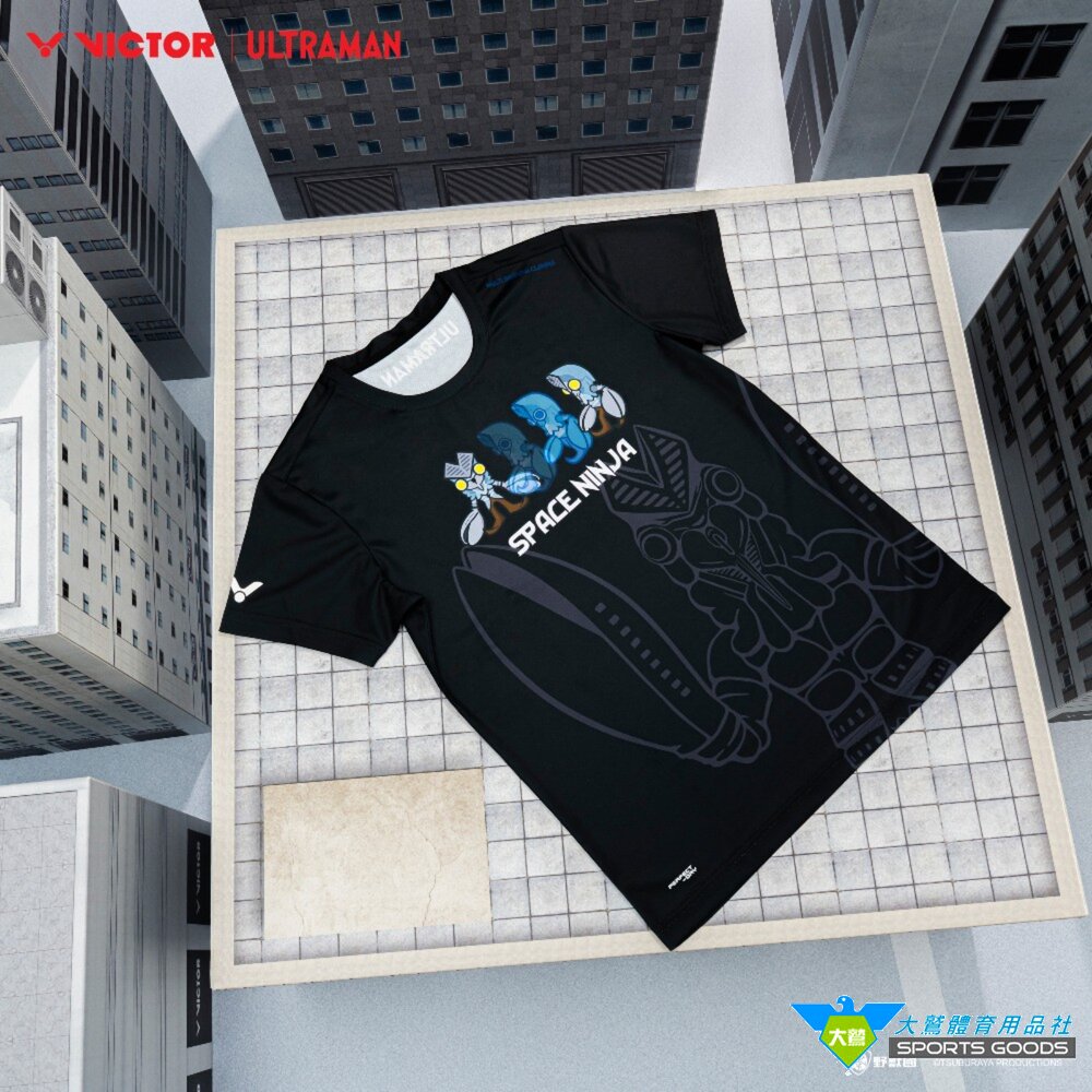 超人力霸王 聯名 勝利 VICTOR x ULTRAMAN T-514UTM T-514JRUTM 聯名針織T恤 針織童-圖片-7