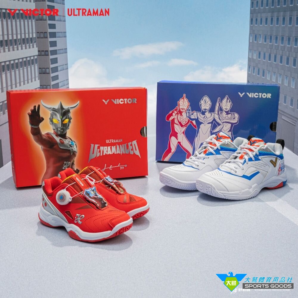 超人力霸王 VICTOR x 超人力霸王 ULTRAMAN A-UTMJR 聯名運動羽球童鞋-圖片-4