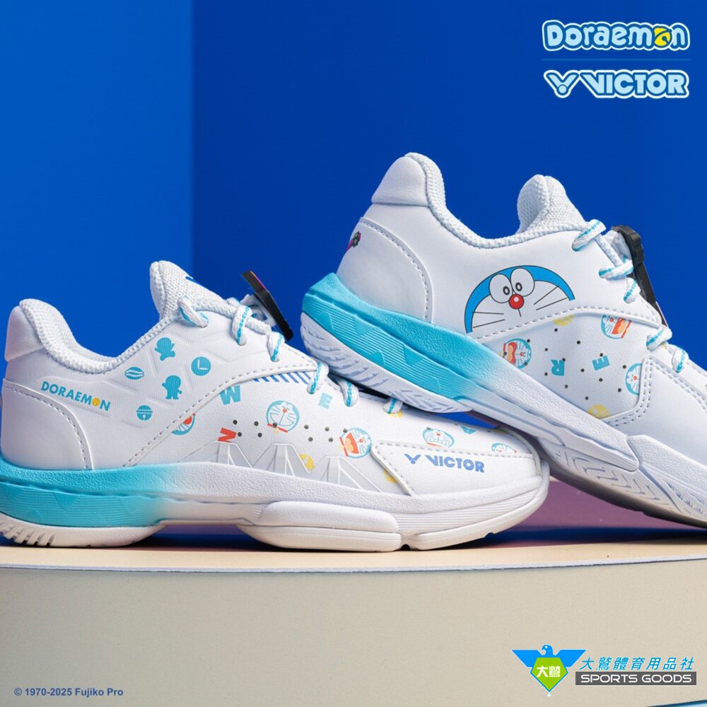 哆啦A夢 VICTOR x Doraemon 哆啦A夢限定聯名羽球童鞋 P-DRM JR A-圖片-6