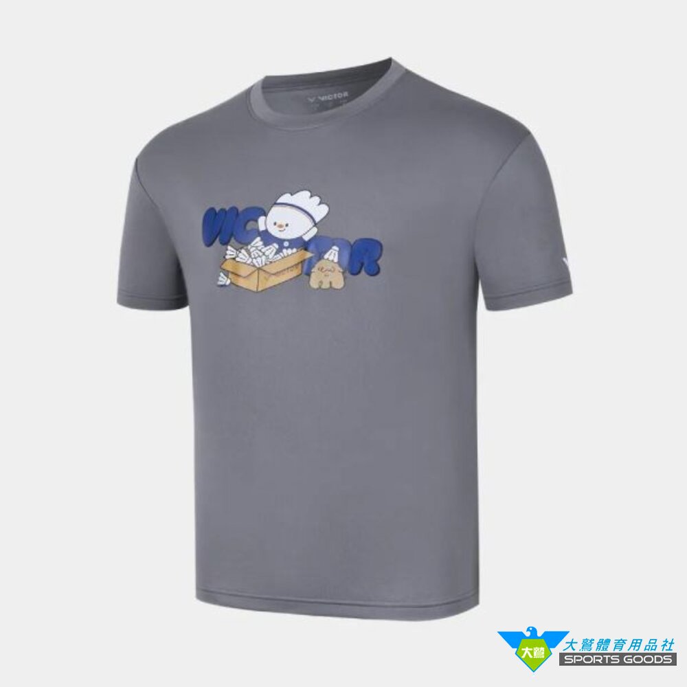 VICTOR 吉祥物 T-Shirt (中性款) T-2615 TW製 羽球衣 羽球服飾-圖片-5