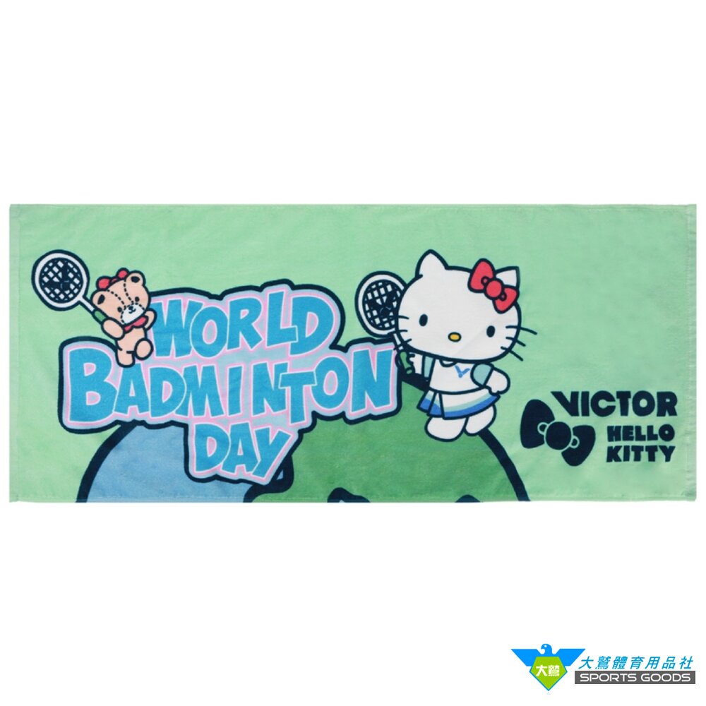 勝利 VICTOR x HELLO KITTY 世界羽球日 TW-KT302 聯名運動毛巾-圖片-1