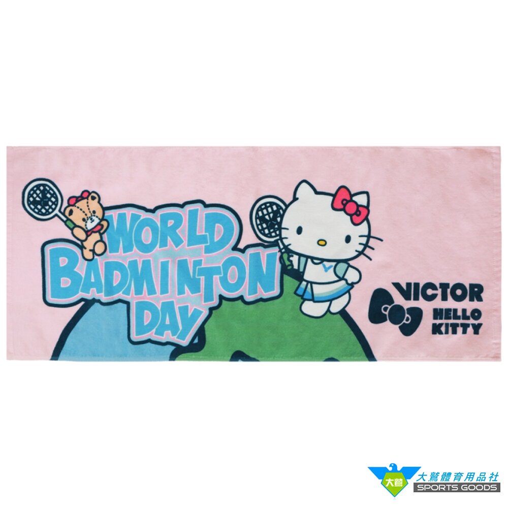 勝利 VICTOR x HELLO KITTY 世界羽球日 TW-KT302 聯名運動毛巾-圖片-3