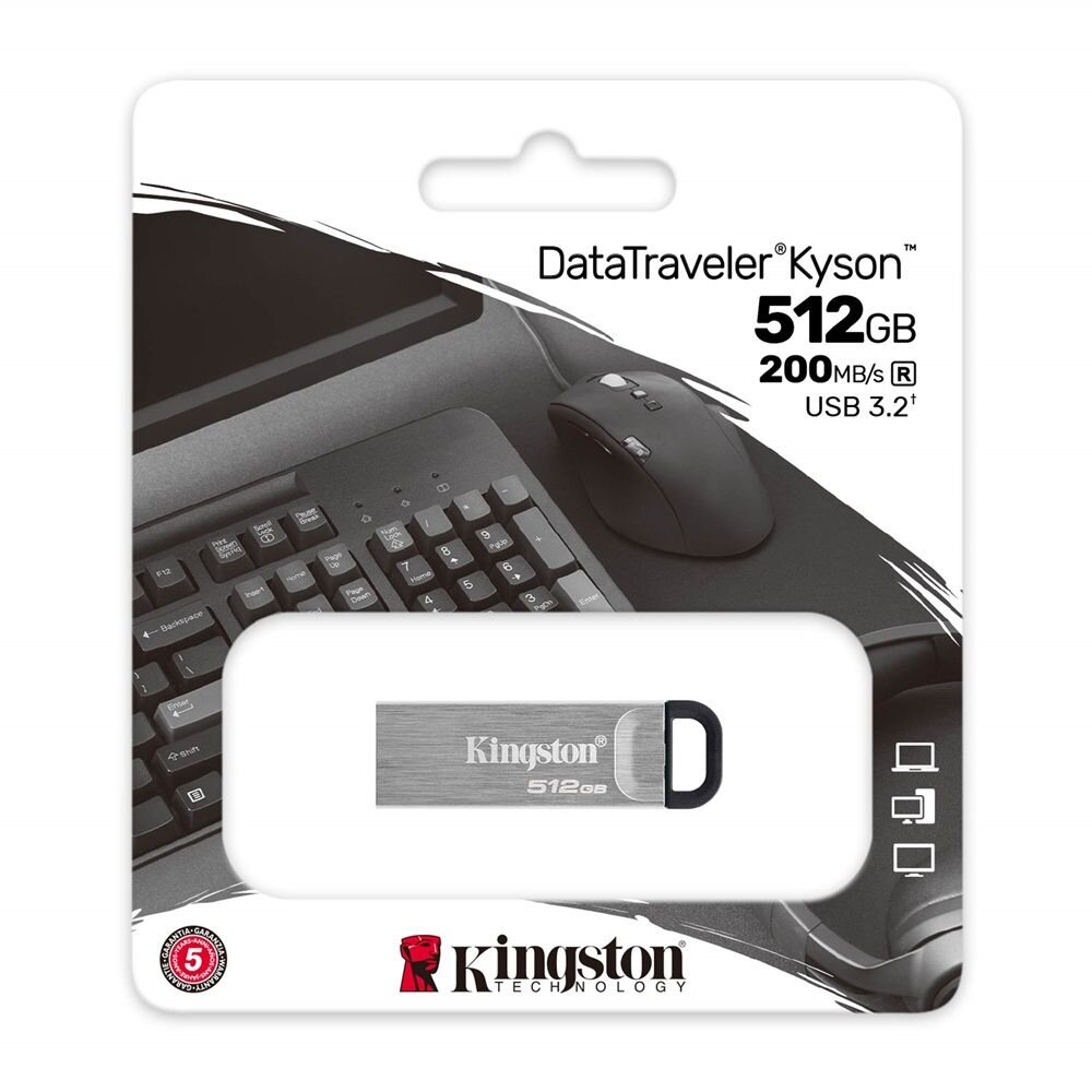 【DTKN/512GB】 金士頓 512G USB3.2 金屬外殼 高速讀取 隨身碟 本體附扣環-圖片-1